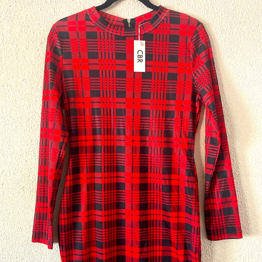 Black And Red Plaid Dress